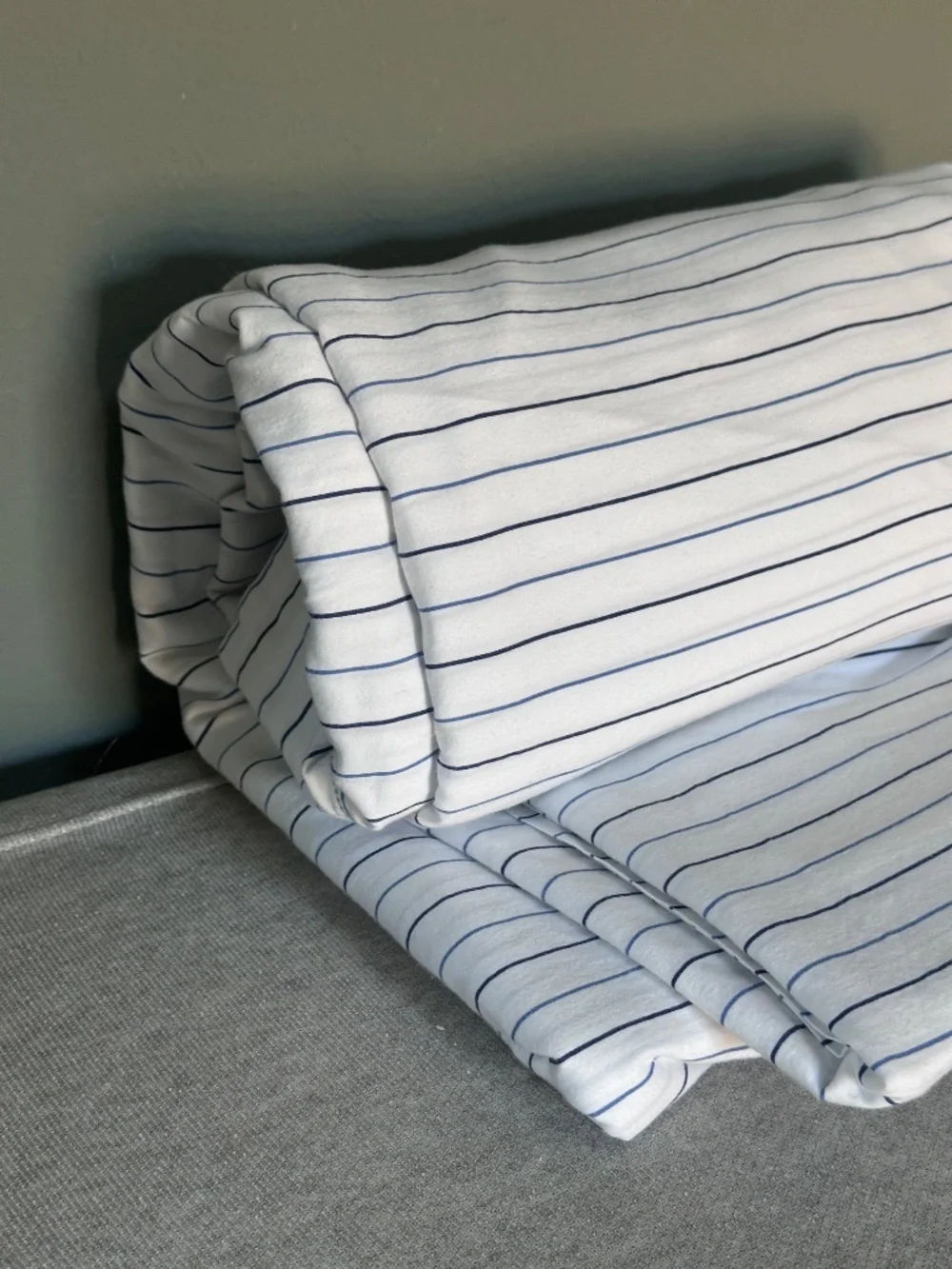 Restoration Hardware Italian Cotton Pinstripe King Duvet Cover